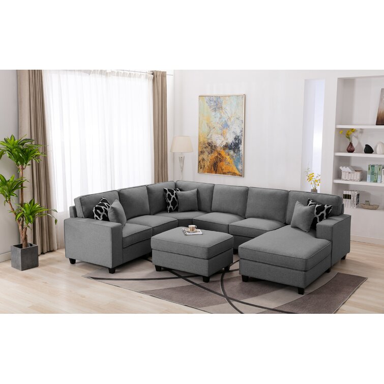 Wayfair sectional with deals ottoman